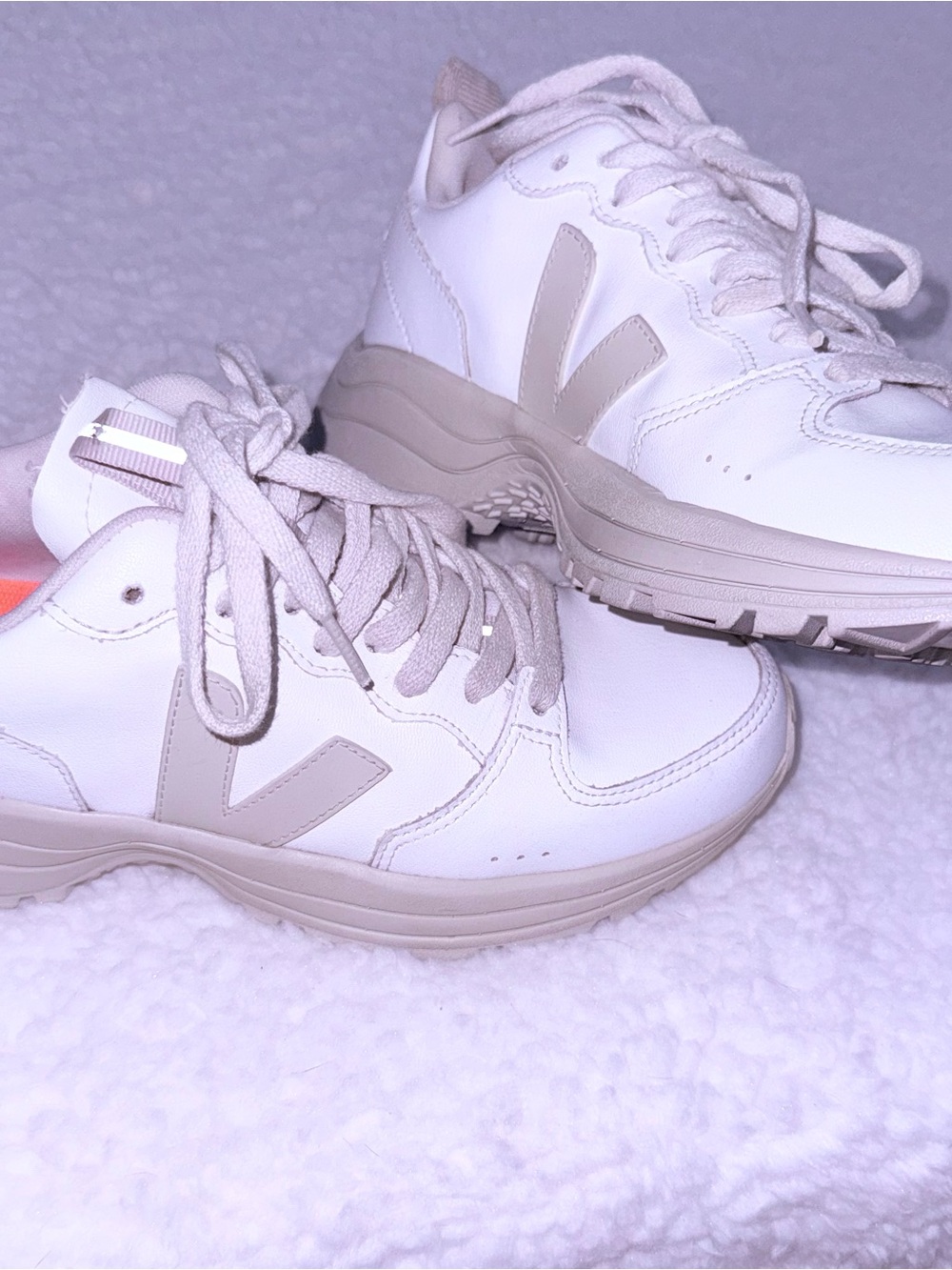 Veja White and Beige Chunky Trail Sneaker - Women's - Picture 3 of 4